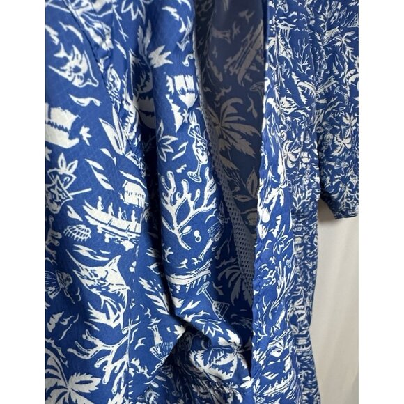 Columbia PFG Size L Mens Button Up Short Sleeve UPF 40 Omni Shade Shirt - Picture 5 of 11